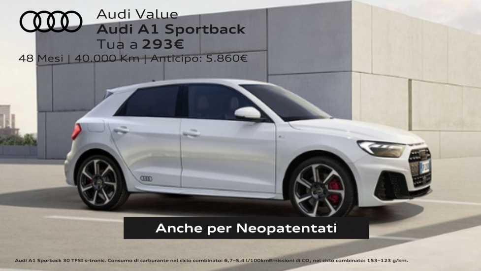 Audi A1 Sportback con offerta Audi Value.