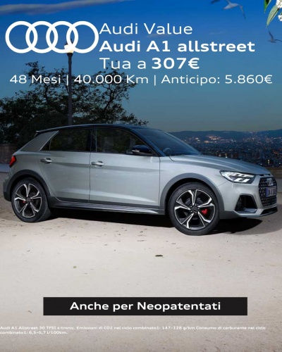 Audi A1 Allstreet con offerta Audi Value
