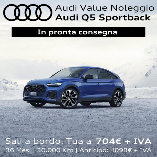 Audi Q5 Sportback con offerta Audi Value Noleggio. In pronta consegna.