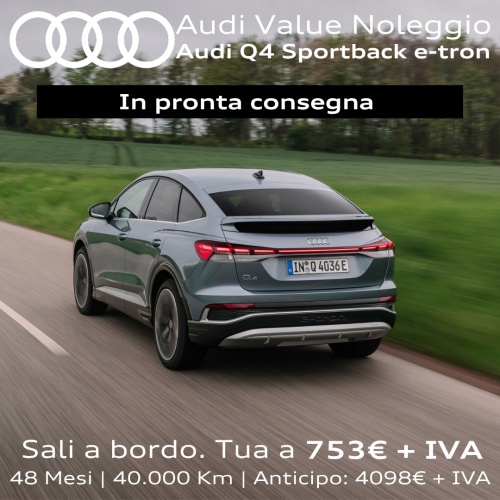 Audi Q4 Sportback con offerta Audi Value Noleggio. In pronta consegna.